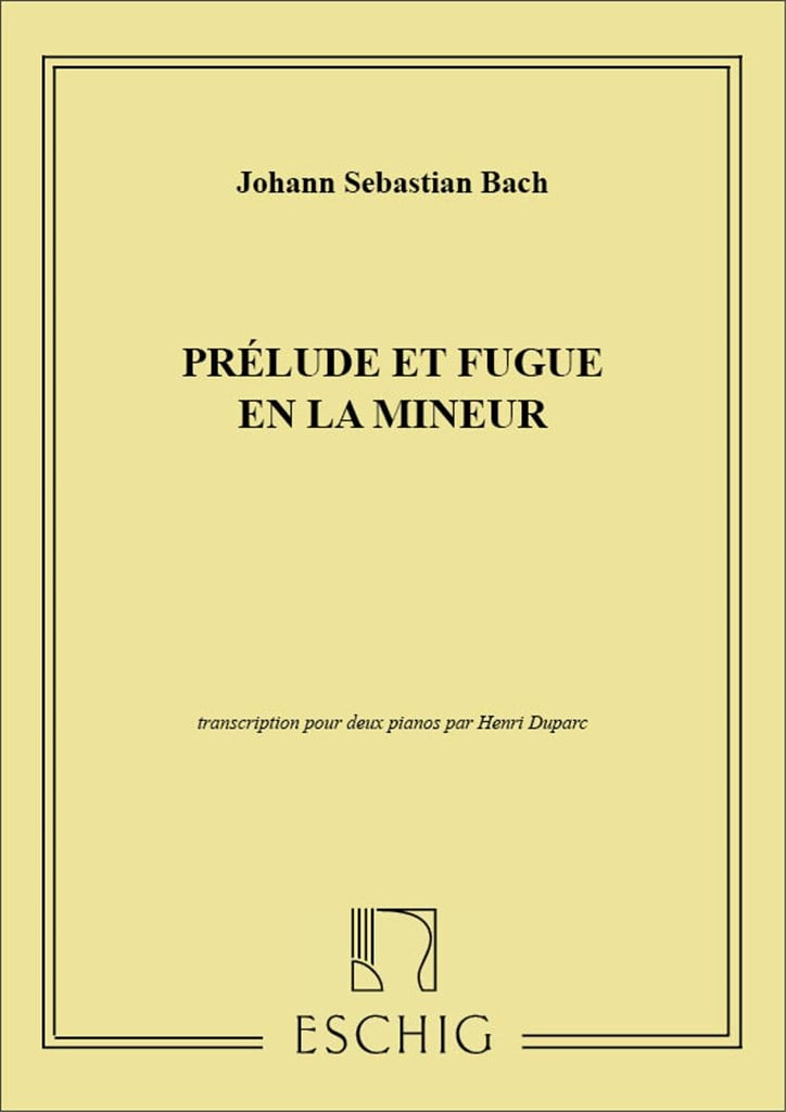 Prelude-Fugue La M 2 Pianos